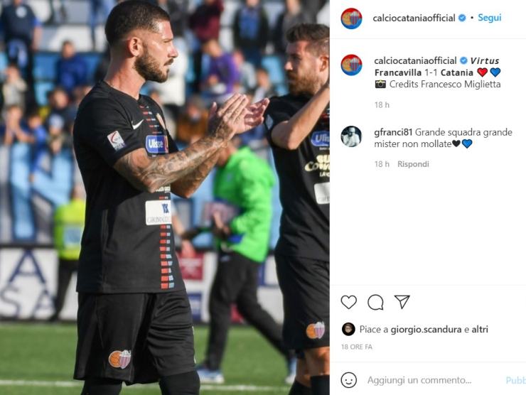 Catania Calcio Instagram