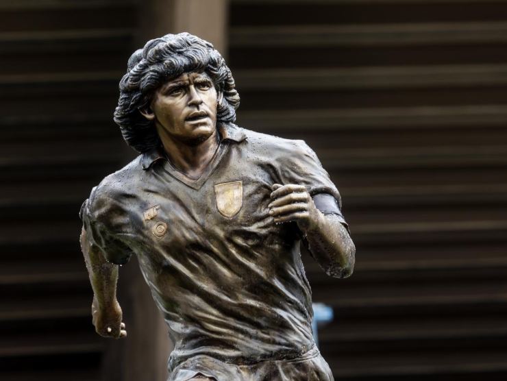 statua Maradona - foto LaPresse