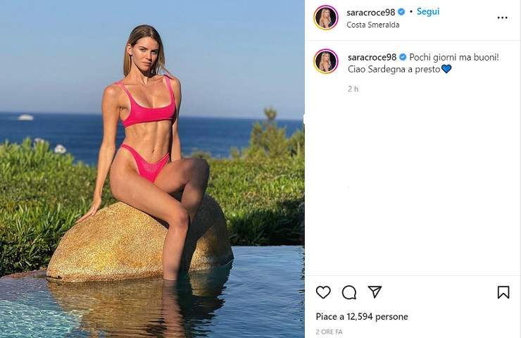 Sara Croce, dea in Costa Smeralda: bikini favoloso - FOTO