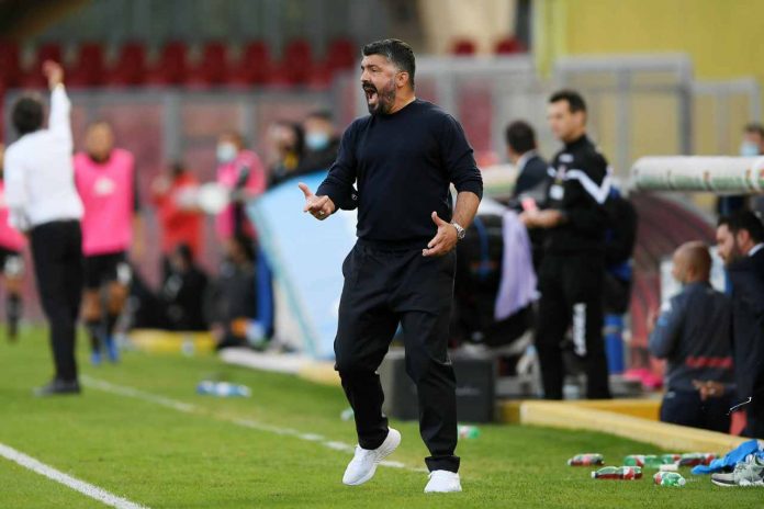 Gennaro Gattuso in Benevento-Napoli (GettyImages) napoli gattuso rinnovo clausola