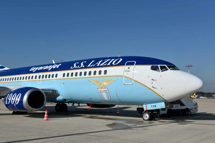 L'aereo della Lazio (GettyImages) aereo lazio