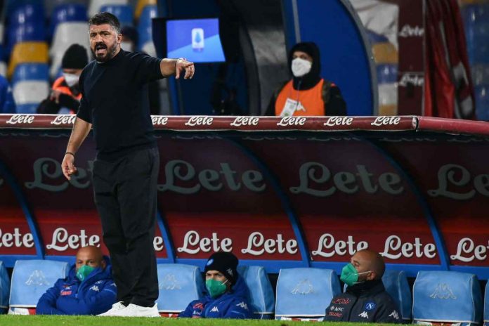 Gattuso sulla panchina del Napoli (GettyImages)