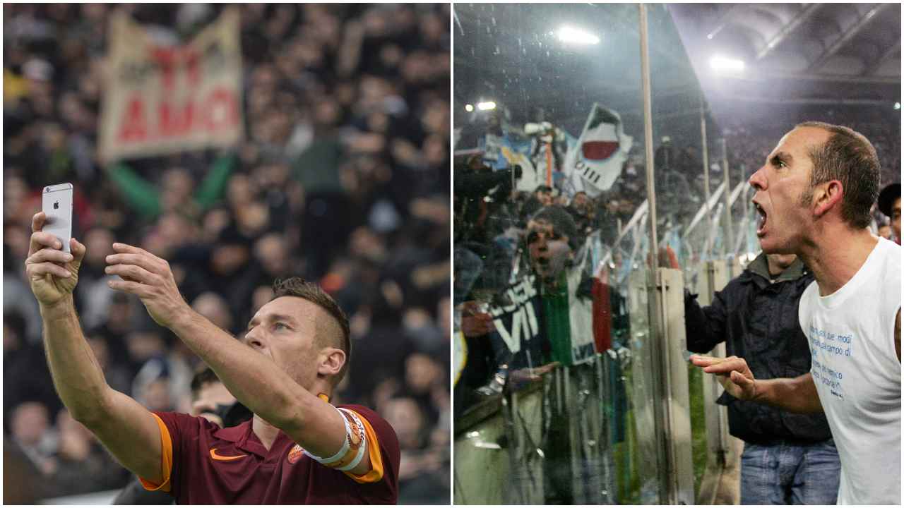 Lazio-Roma: Di Canio e il selfie di Totti, le esultanze nella storia del derby