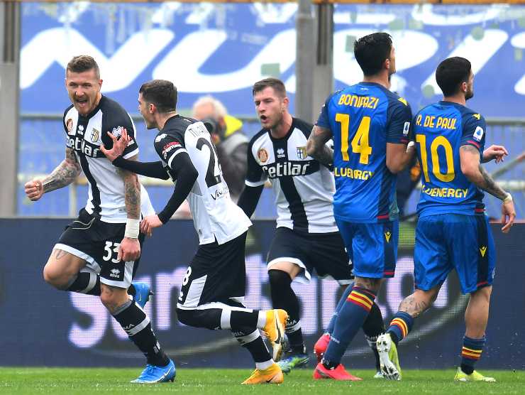 Esultanza del Parma con Kucka - Getty images