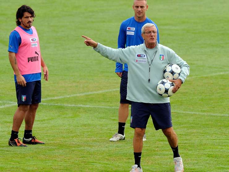 Marcello Lippi con Gattuso e De Rossi - Getty Images