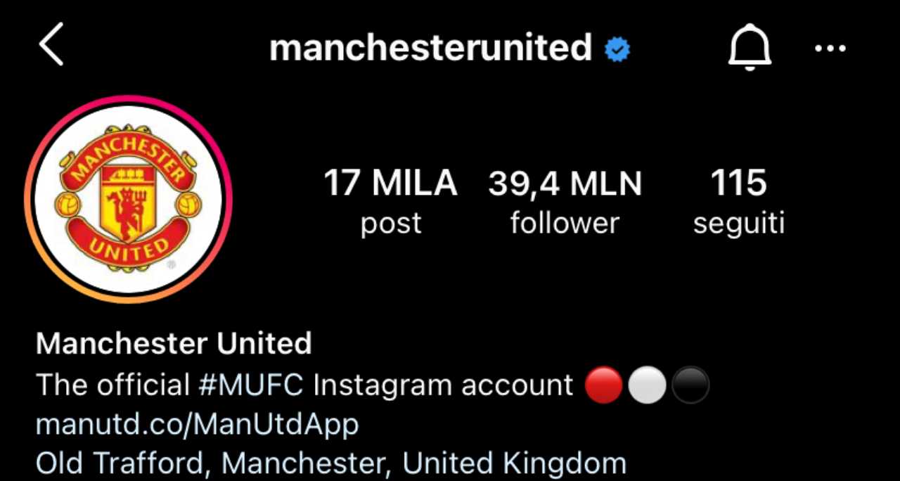 Manchester United diretta Instagram