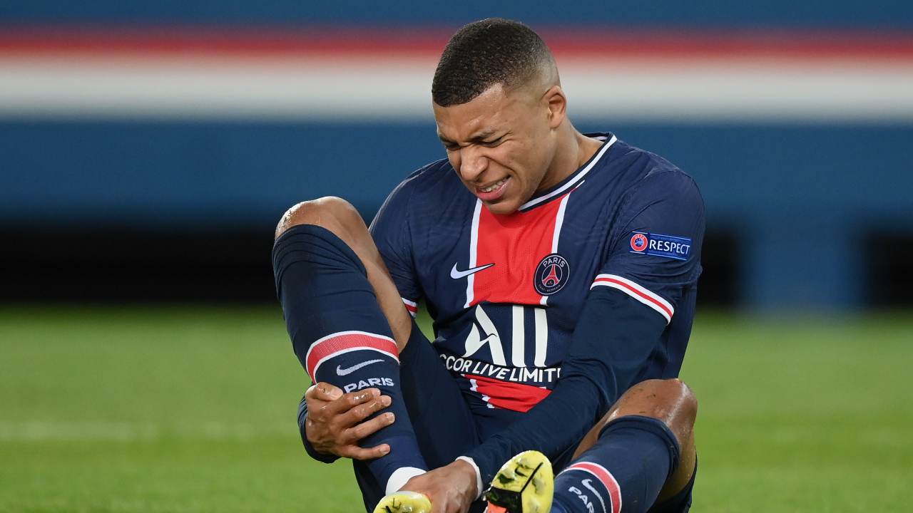 infortunio mbappé