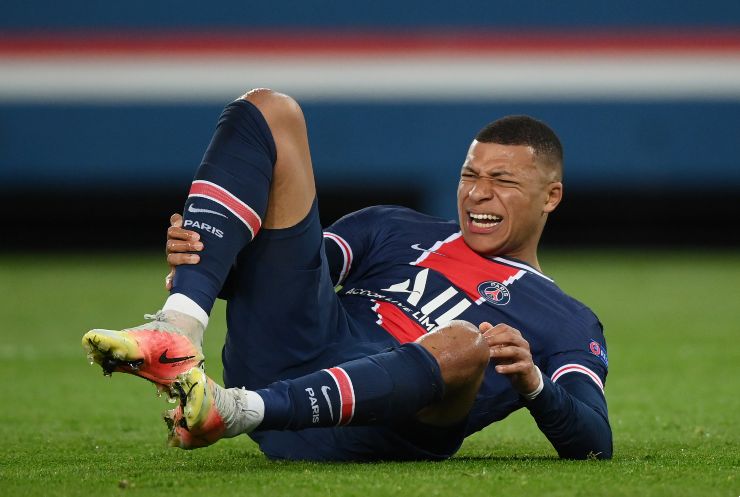 infortunio mbappé