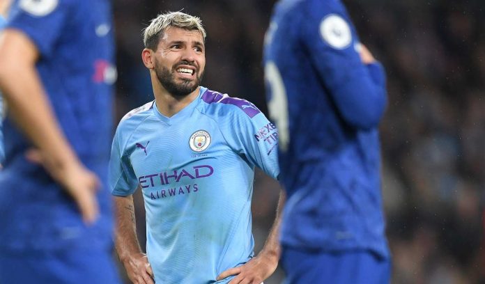 Sergio Aguero in un match contro il Chelsea (Gettyimages) aguero chelsea premier league