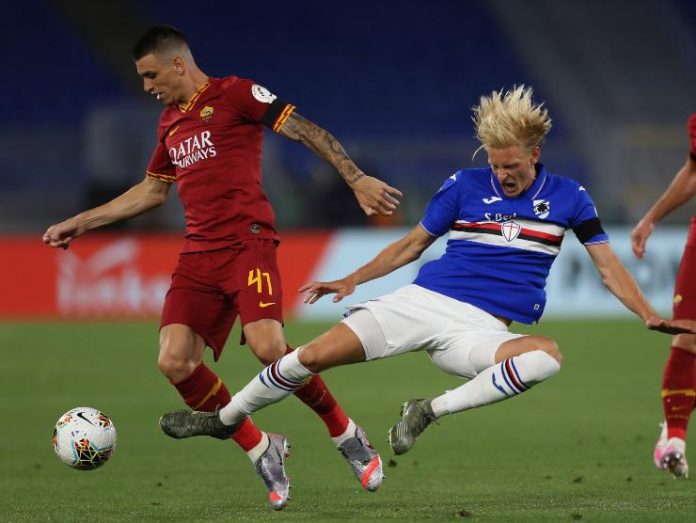 Throsby in spaccata GettyImages In scivolata Roma-Samp - Getty Images