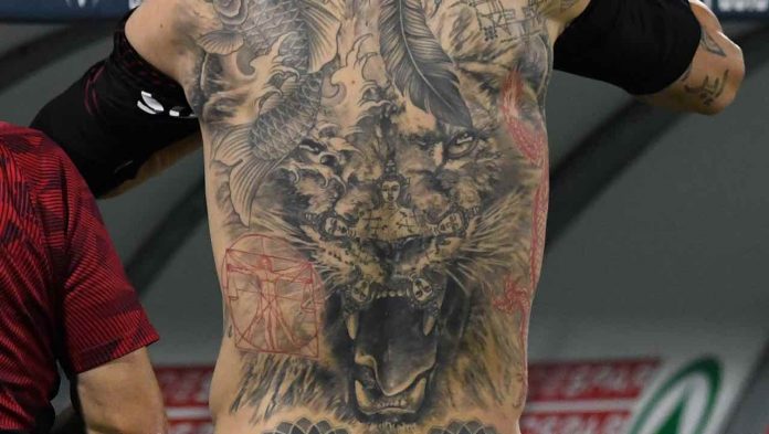 calciatori tattoo tatuaggi tatuaggio ibrahimovic