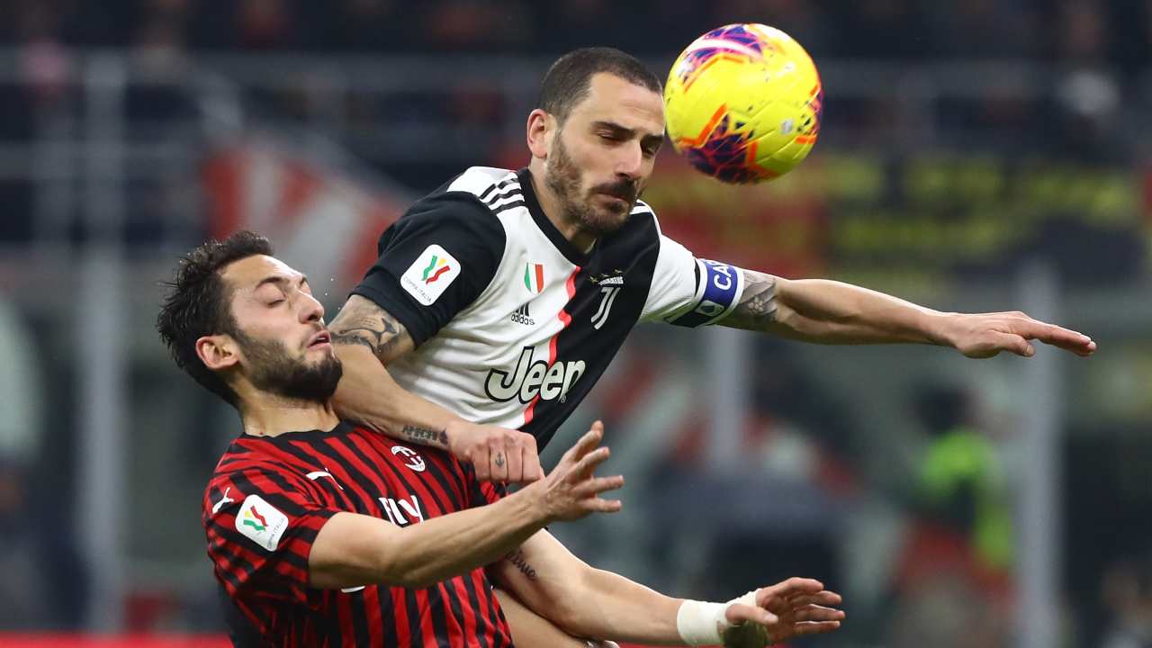 Bonucci e Calhanoglu - Getty Images