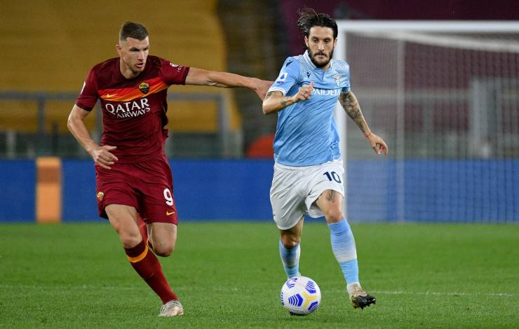 Luis Alberto in campo contro dzeko