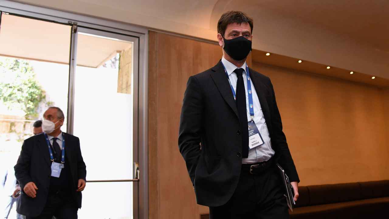 Andrea Agnelli con la mascherina