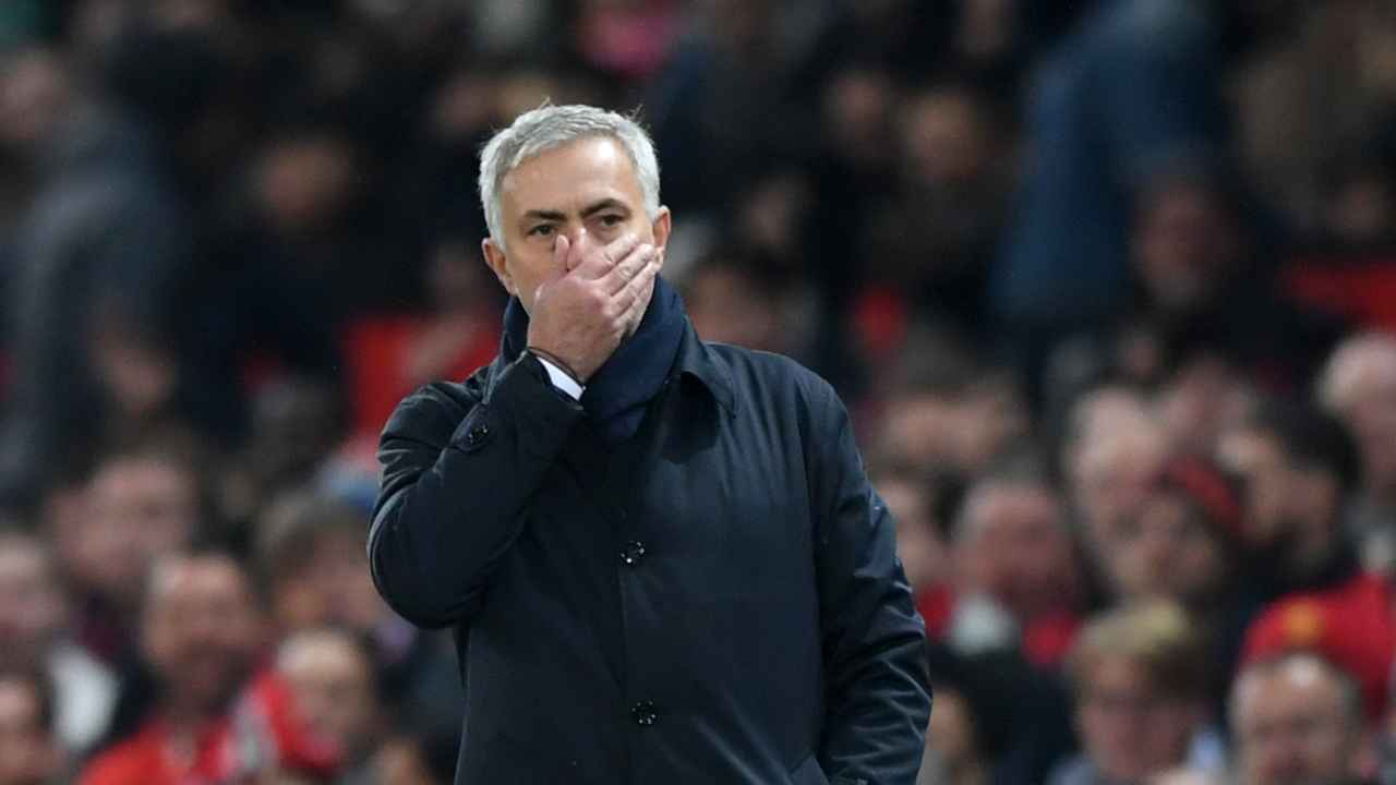 Calciomercato Roma, Jose Mourinho con la mano sulla bocca