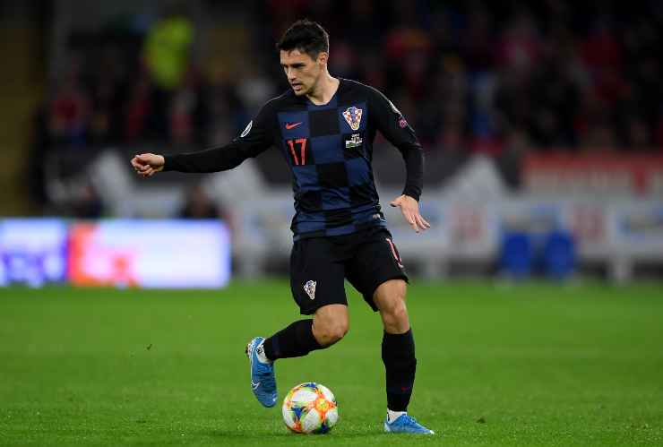 Josip Brekalo in campo con la Croazia