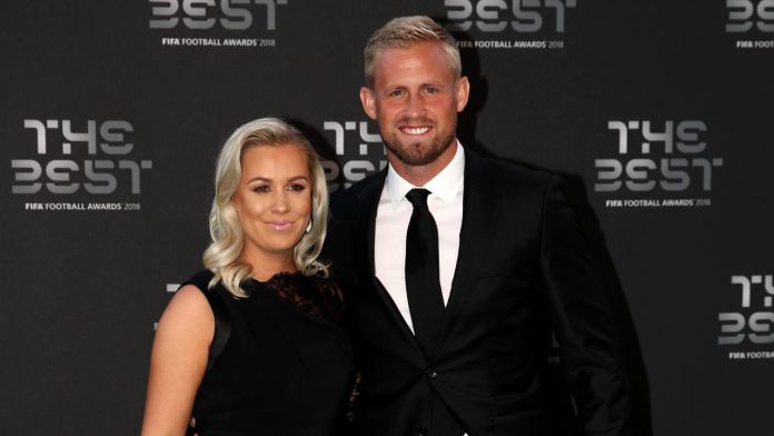 Stine e Kasper Schmeichel GettyImages) mogli danimarca inghilterra