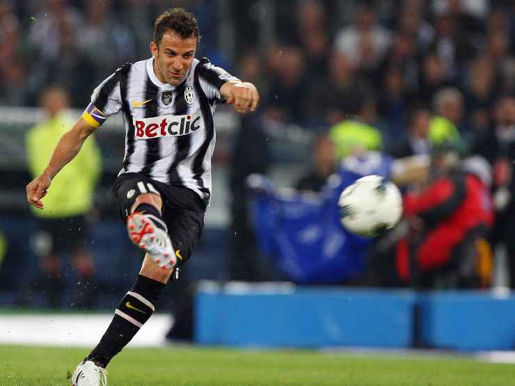 Alessandro Del Piero in campo con la Juventus