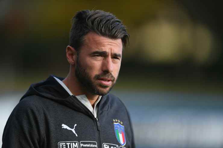 Andrea Barzagli con la tuta dell'Italia