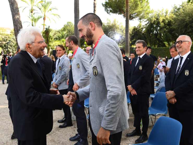 Bonucci e Mattarella - Getty Images