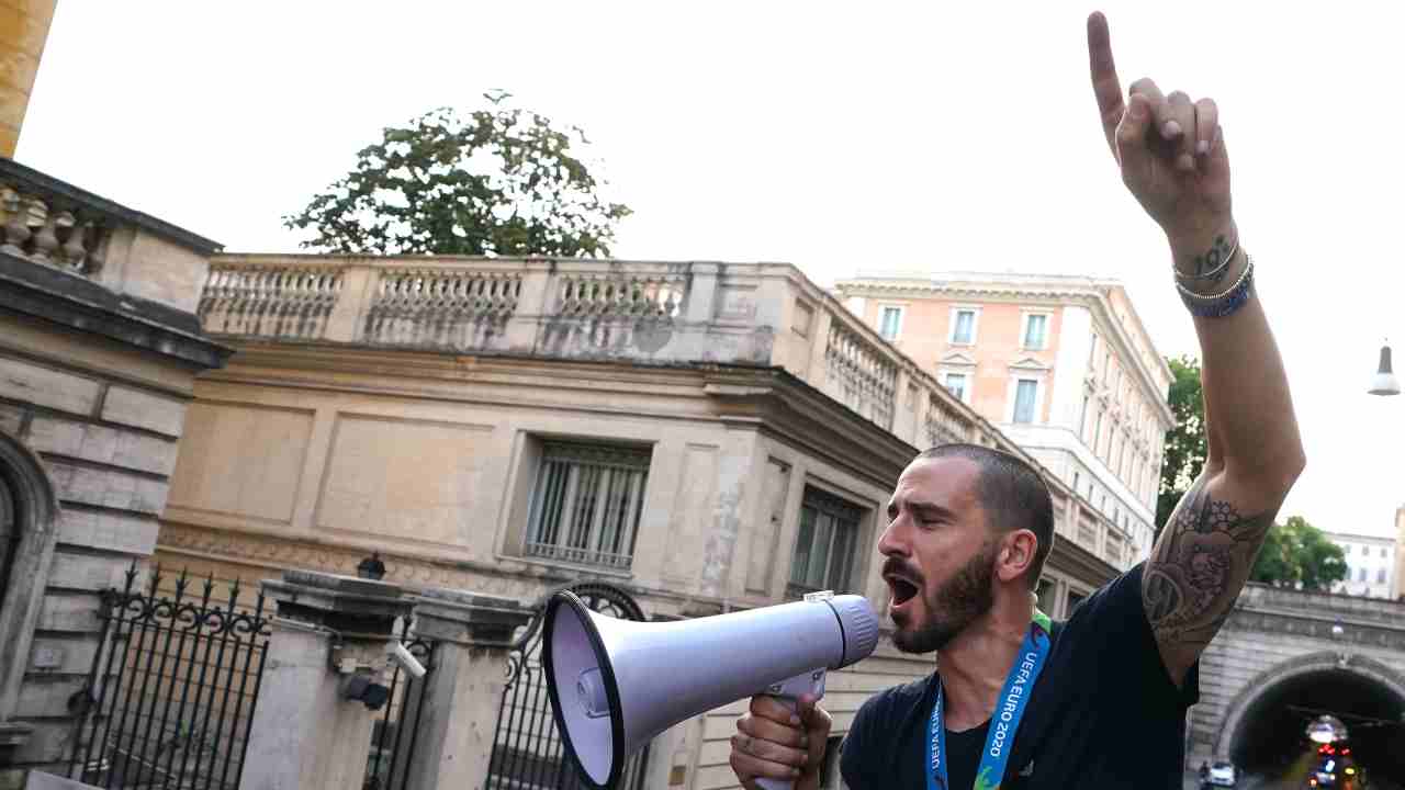 Bonucci festa Euro 2020