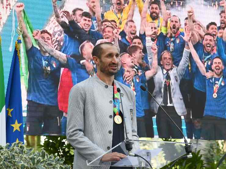 Chiellini al microfono - Getty Images