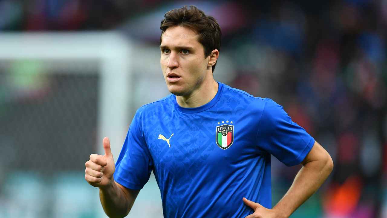 Federico Chiesa con la maglia dell'Italia