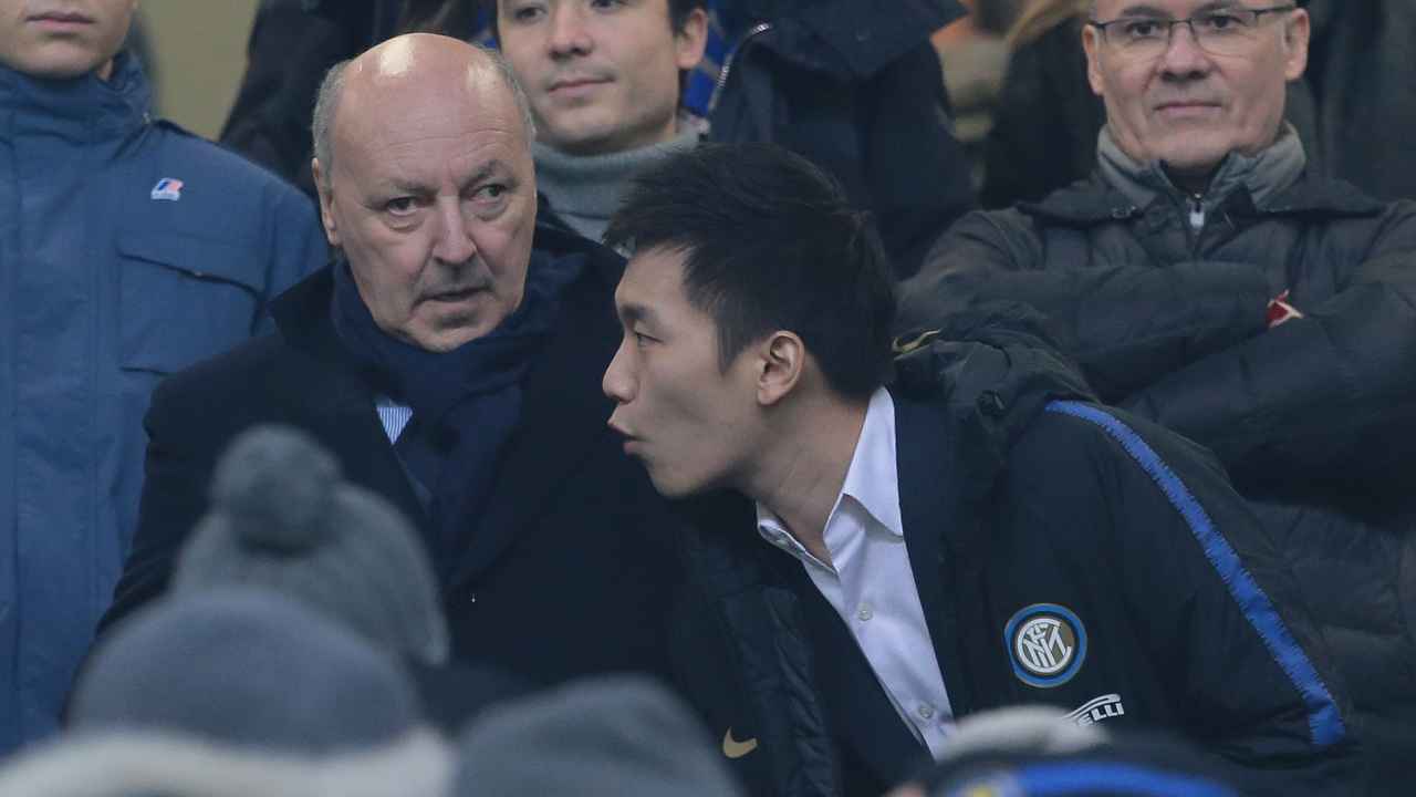 Calciomercato Inter, Giuseppe Marotta e Steven Zhang in tribuna