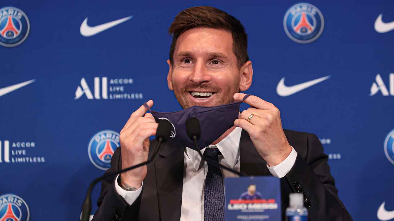 Lionel Messi in conferenza stampa