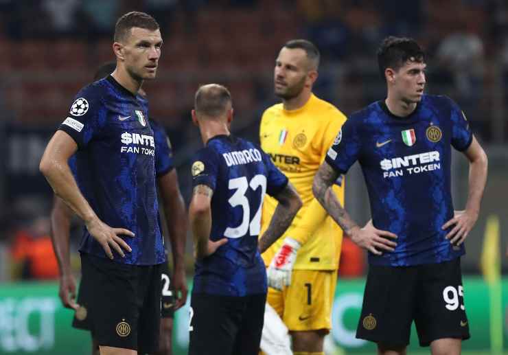 Alcuni giocatori dell'Inter in campo