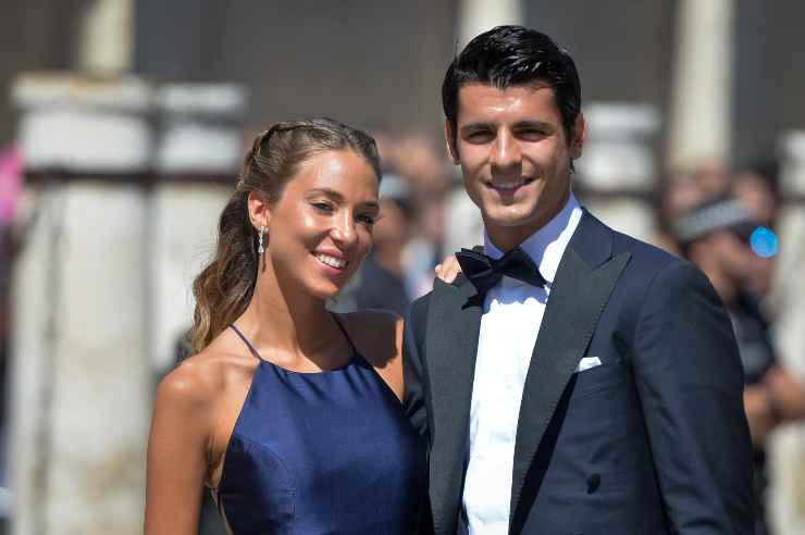 Alice Campello e Alvaro Morata al matrimonio di sergio ramos