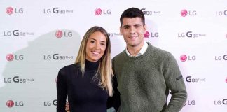 Alice Campello e Alvaro Morata in posa per una foto