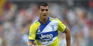 Alvaro Morata in primo piano