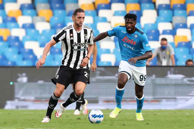 Andre-Frank Zambo Anguissa in campo con il Napoli