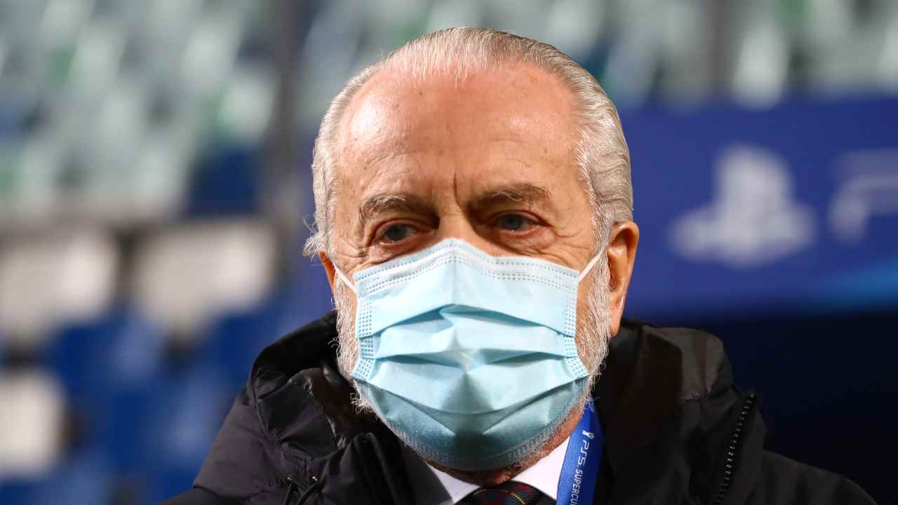 Napoli, Aurelio De Laurentiis con la mascherina