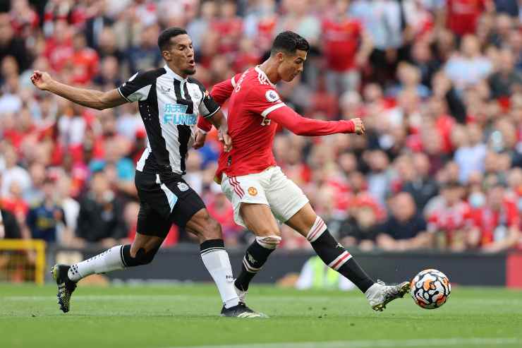 Cristiano Ronaldo nella partita contro il Newcastle