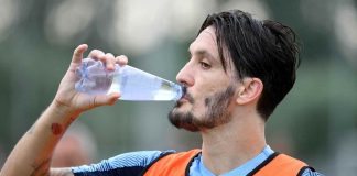 Luis Alberto Allenamento Lazio nel centro sportivo di Formello a Roma.