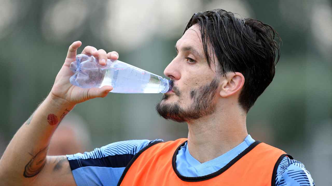 Luis Alberto Allenamento Lazio nel centro sportivo di Formello a Roma.