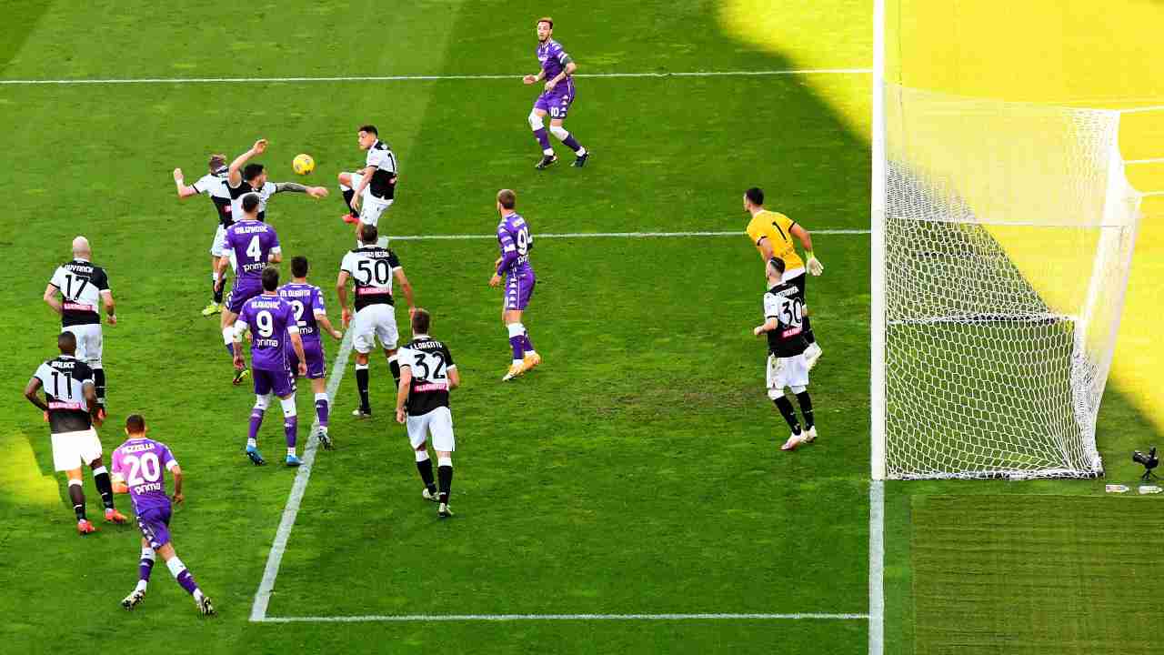 Udinese-Fiorentina in campo Getty images