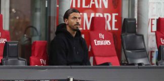 Milan, Zlatan Ibrahimović in tribuna