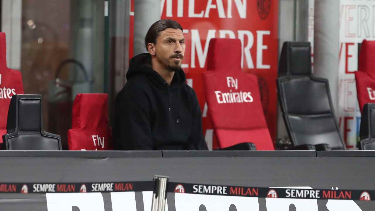 Milan, Zlatan Ibrahimović in tribuna