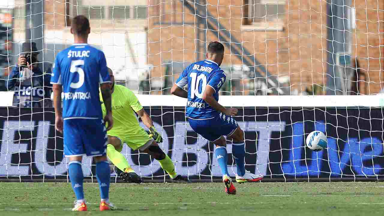 rigore gol Bajrami - Getty Images