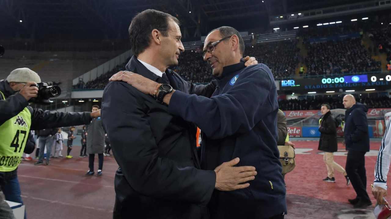 Allegri e Sarri - Foto LaPresse