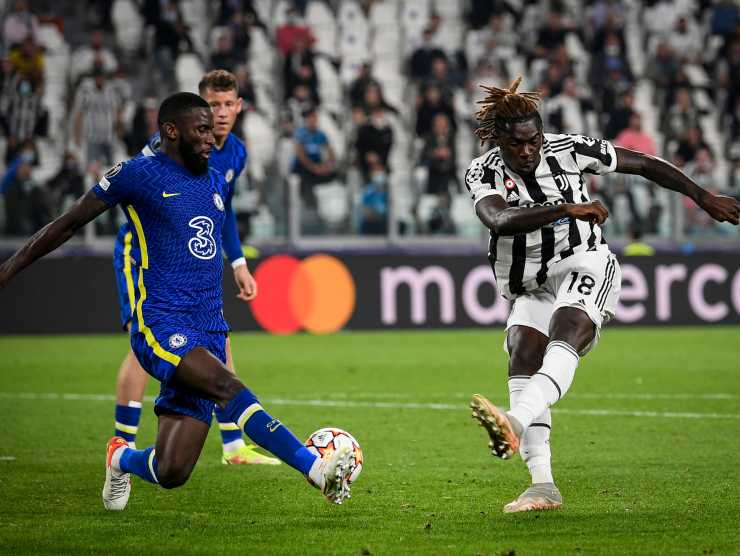 Mosie Kean al tiro - foto LaPresse