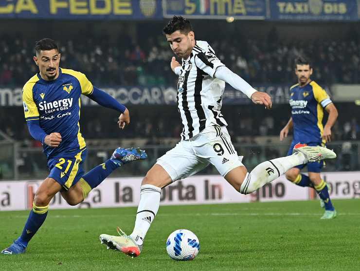 Morata al tiro - Getty Images