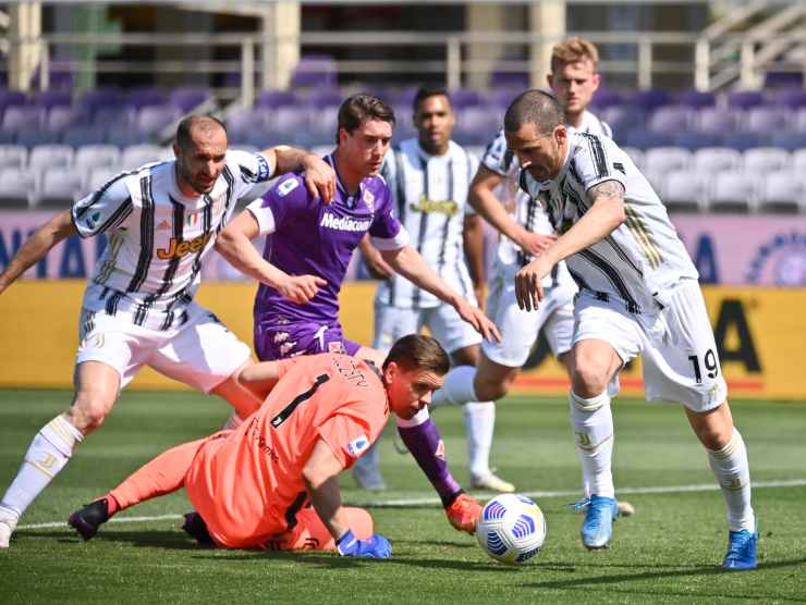 Mischia Juve-Fiorentina - Foto LaPresse