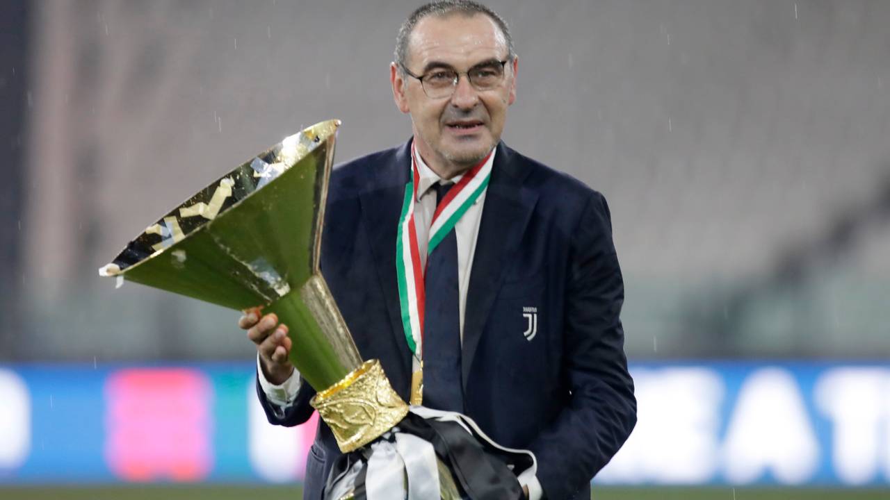 Sarri vince scudetto - Foto LaPresse