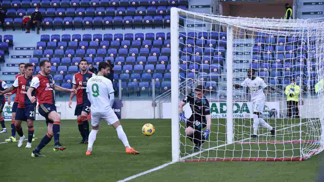 Gol Sassuolo Cagliari - Foto LaPresse