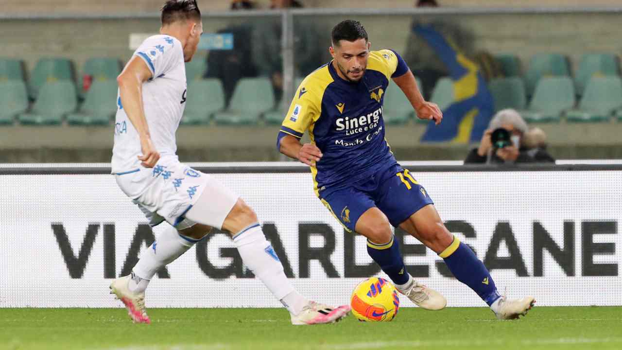 Caprari al Verona - Foto LaPresse