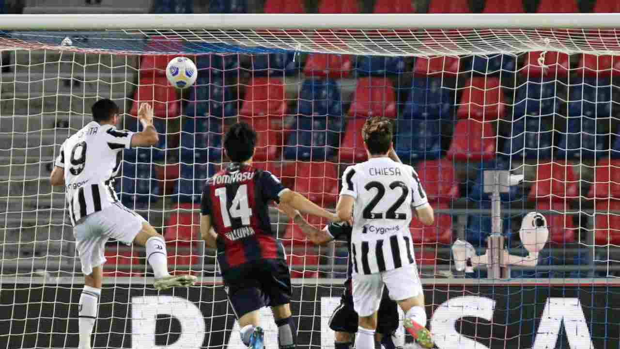 Morata gol Bologna - foto LaPresse